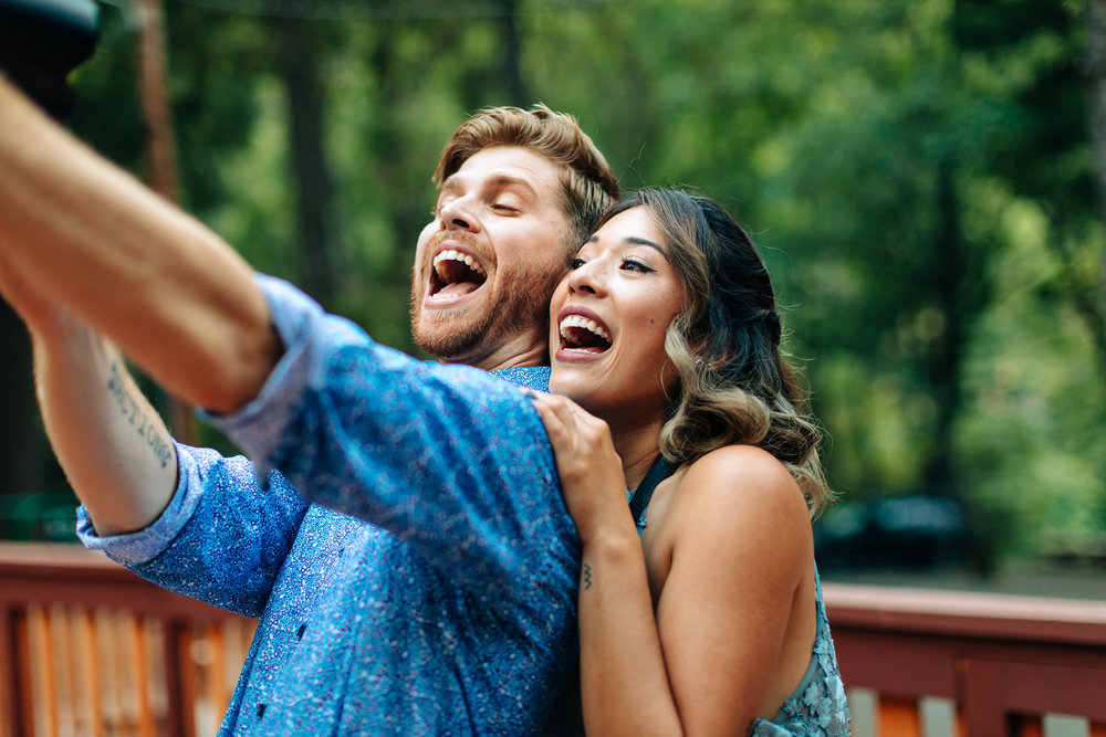 couple taking a selfie while smiling