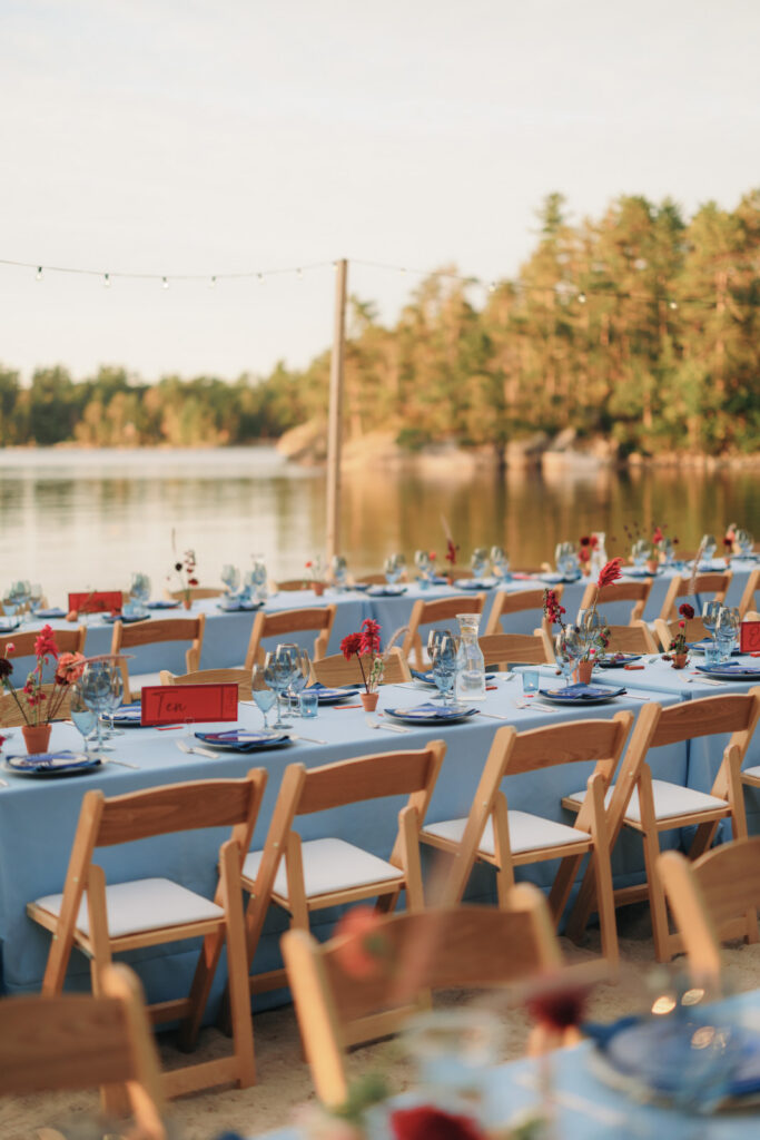 New england summer camp wedding