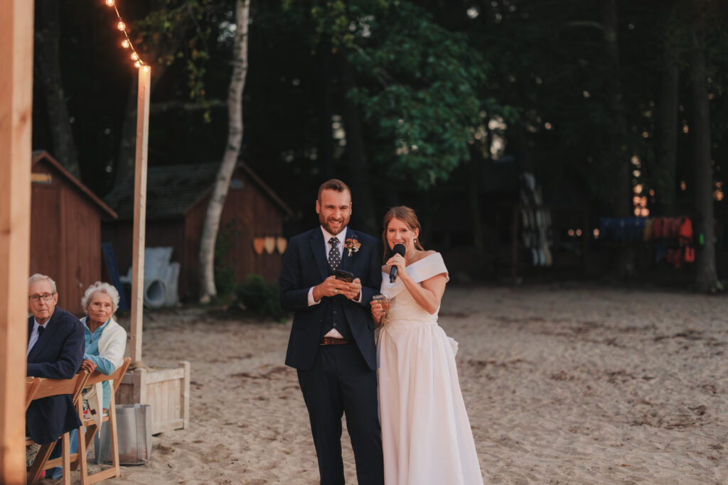 New england summer camp wedding