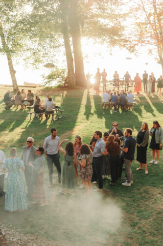 New england summer camp wedding