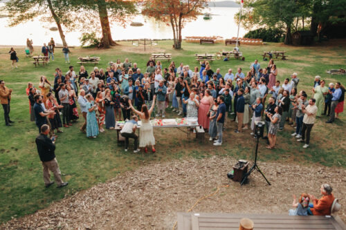 New england summer camp wedding