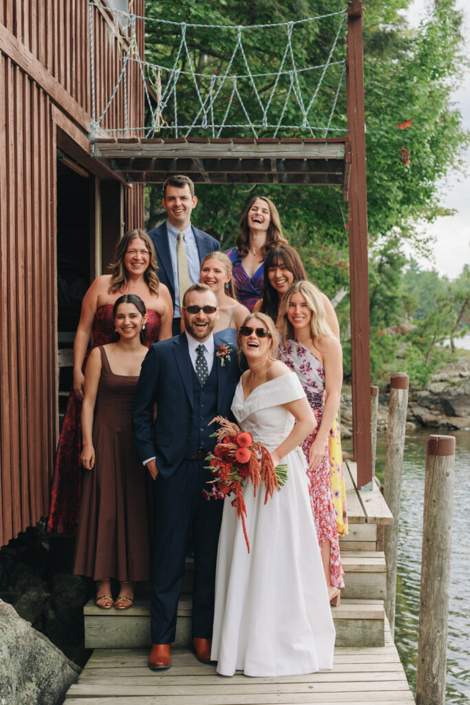 New england summer camp wedding